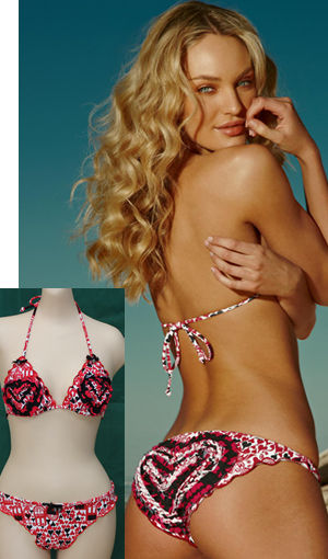 輸入水着 LABAF50121G1 Love Heart Ruffled Triangle Top and Bottom