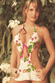 輸入水着 LPHE03388 Flower and Dot Print Cutout 1pc Swimwear