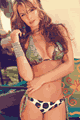 輸入水着 LPHT40462 Animal Print Halter Top and Side Tie Bottom