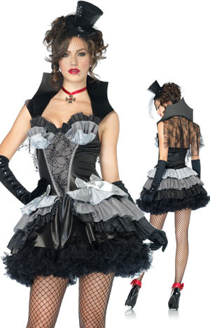 コスチューム LLA83823-2063-8990 Queen of Darkness Costume with Hat and Petticoat