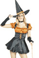 コスプレ衣装 JRU802106 Orange Sexy Witch Costume