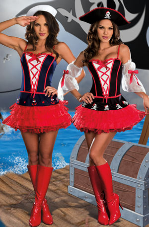 コスチューム LDG7592 Dames at Sea Costume 6pc Set