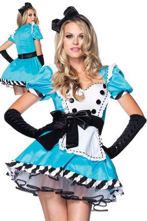 コスプレ衣装 LLA83773-A1697-12BBL Charming Alice Costume with Petticoat and Gloves