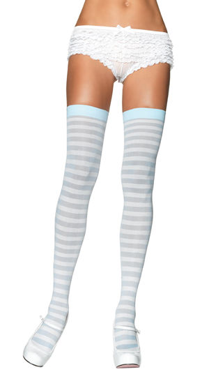 輸入下着 LLA6005 Opaque Striped Thigh High