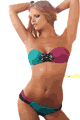 輸入水着 LSV2822JAV-2763JAV Java Color Blocked Bandeau Bikini with Multi-Stone Jewels