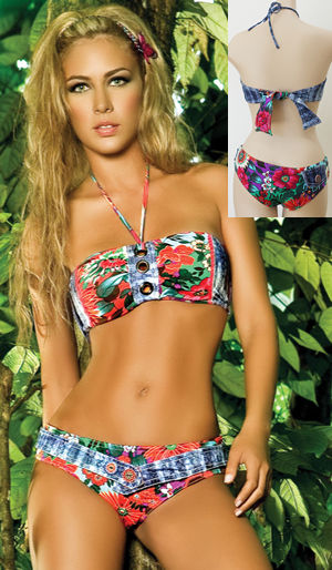 輸入水着 LPRFLOR1210-2120 Flora Bandeau Bikini