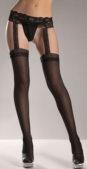 輸入下着 LBW568 Back Seam Garterbelt Stockings