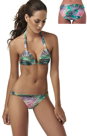 輸入水着 LPQPHSYT40001-BM9001 PHSYCO Z X Slider Halter Top and Modest Bottom