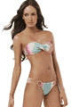 輸入水着 LPQICET11002-BT1001 Ice Swirl Bandeau Top and Tab Teeny Bottom