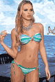 輸入水着 LLFL300486-L30002 Munequita Del Mar Sea Star Twist Bandeau Top and Bottom