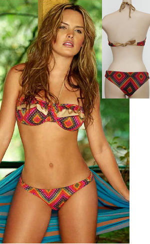 輸入水着 LPHT40596 Raffle Bandeau Top and Latin Bottom