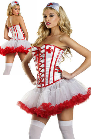 コスチューム LBW1084 Sexy Registered Nurse Costume 3pc Set