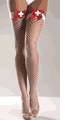 コスプレ衣装 LBW578 Industrial Net Thigh His with Cross on Bow