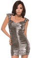 輸入水着 LFP220163 York Metallic Shirred Mini Dress