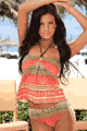 輸入水着 LBSRBD1295-MB Tribal Girl Ring Badydoll Top and Modern Bottom