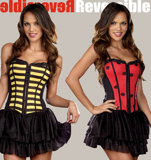 コスチューム LDG7778 Reversible Ladybug/Bumble Bee Corset