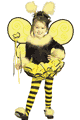コスプレ衣装 LRU885289-7570 Bumble Bee Child Costume with Tights