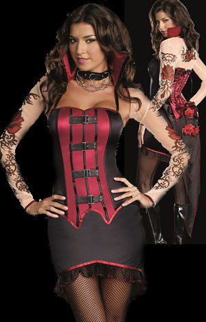コスチューム LDG8178 La Vamp Fatale Costume 4pc Set