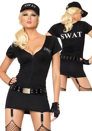 コスプレ衣装 LLA83630 3pc Sexy SWAT Commander Costume