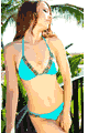 輸入水着 LSV3847TEA-3744TEA Morocco Beaded Triangle Top and Jeweled Full Bottom