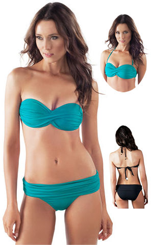 輸入水着 LVDE18-B18 Envy Push Up Bandeau Top and Shirred Band Bottom