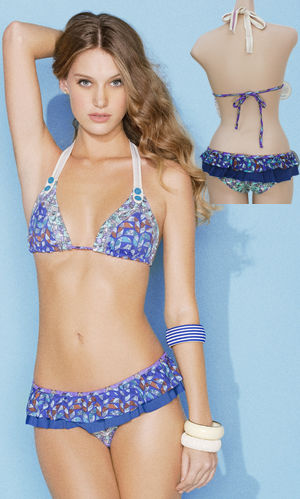 輸入水着 LMJ828MTS-MBC Flowing Grace Triangle Bikini