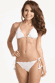 輸入水着 LBML2310-107998 Summery Ciroluma White Triangle Tie-Side Bikini
