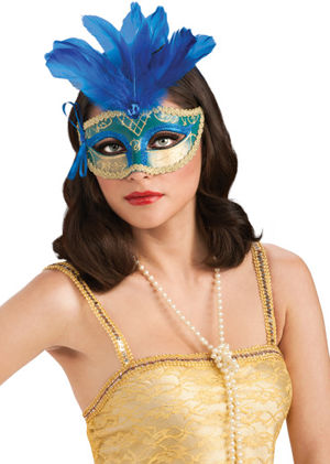 ダンス衣装 LRU4807 Featherd Carnival Eyemask