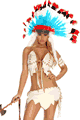 コスチューム LFP553438-993600 Tribal Tease Indian Costume with Headdress