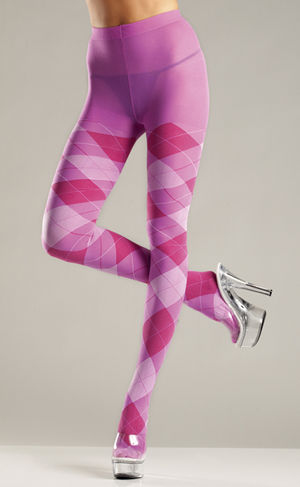 輸入下着 LBW646Q Bubble Gum Argyle Tights