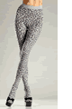 輸入下着 LBW680 Woven Grey Leopard Tights