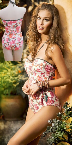 輸入水着 LPH160064 Isis Flower Print One Piece Swimwear