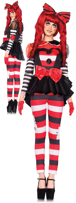 コスチューム LLA85443 Rag Doll Costume 3pc