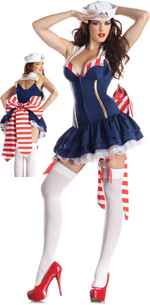 コスチューム LPKPK175 Pin Up Sailor Body Shaper Costume