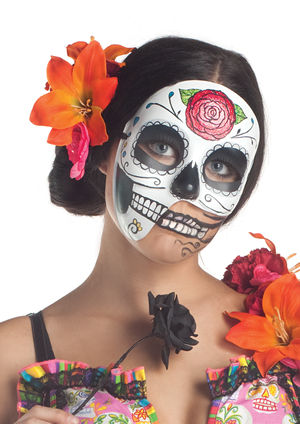コスチューム LPKM1560 Day of the Dead 3/4 Mask