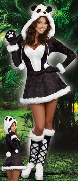 コスチューム LDG8793 Panda Bear Baby Costume 3pc Set