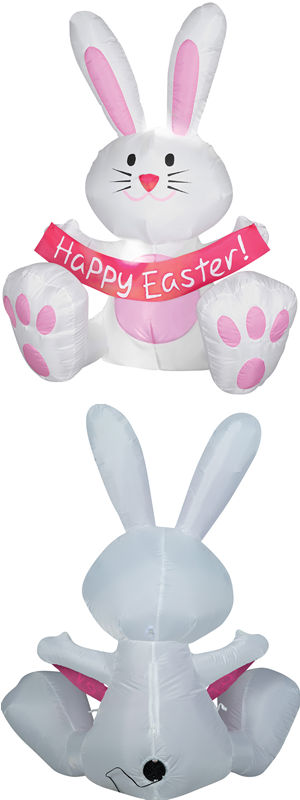 コスチューム LMRSS46554G Airblown Inflatable Happy Easter Bunny 3.5 feet