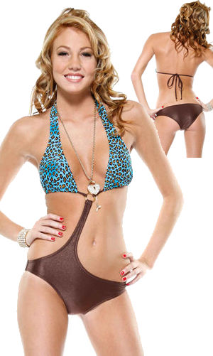 輸入水着 LFP449107 Nigeria Cut Out Swimsuit