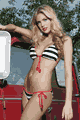 輸入水着 LCSC25421-254108 Heartbreaker Triangle Top and Tie Side Modern Bottom