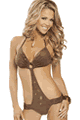 輸入水着 LJV9011 Faux Suede One Piece Bikini