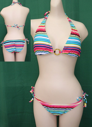 輸入水着 LZZFE21SW203 Forever21 Flirty Striped Sliding Triangle Bikini
