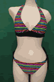 輸入水着 LZZFE21SW204 Forever21 Bright Neon Striped Halter Bikini