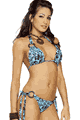 輸入水着 LJV3018 Tie Side Bikini with Wood Rings