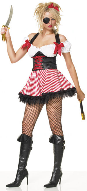 コスチューム LLA83088-8999S 3pc Pirates Wench Costume with Petticoat
