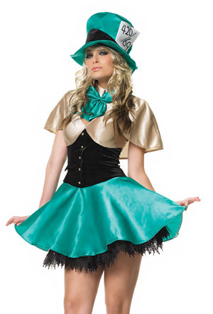 コスチューム LLA83077-8999S 3pc Tea Party Hostess Costume with Petticoat