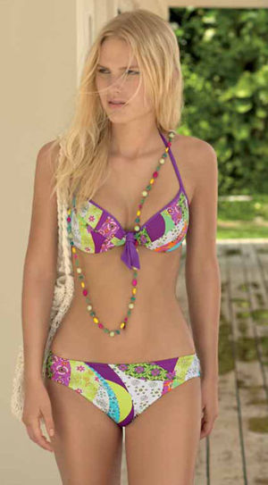 輸入水着 LORCO100220-100255 Cocoa Floral Print Underwire Bikini