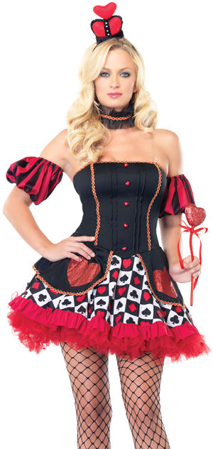 コスチューム LLA83516-8990 Wonderland Queen Costume with Petticoat