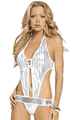 輸入水着通販 LRB2731 Metallic Stirpe Pucker Back Monokini