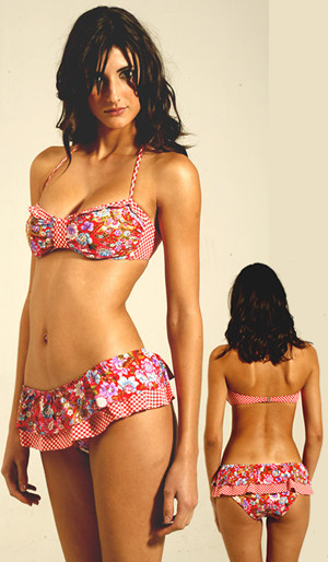 輸入水着通販 LCL105103-105104 Gypsy Love Underwire Top and Ruffle Skirted Bottom