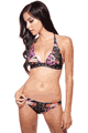 輸入水着通販 LEHT07DE-B07DE Dedicated Banded Halter Top and American Brazilian Bottom